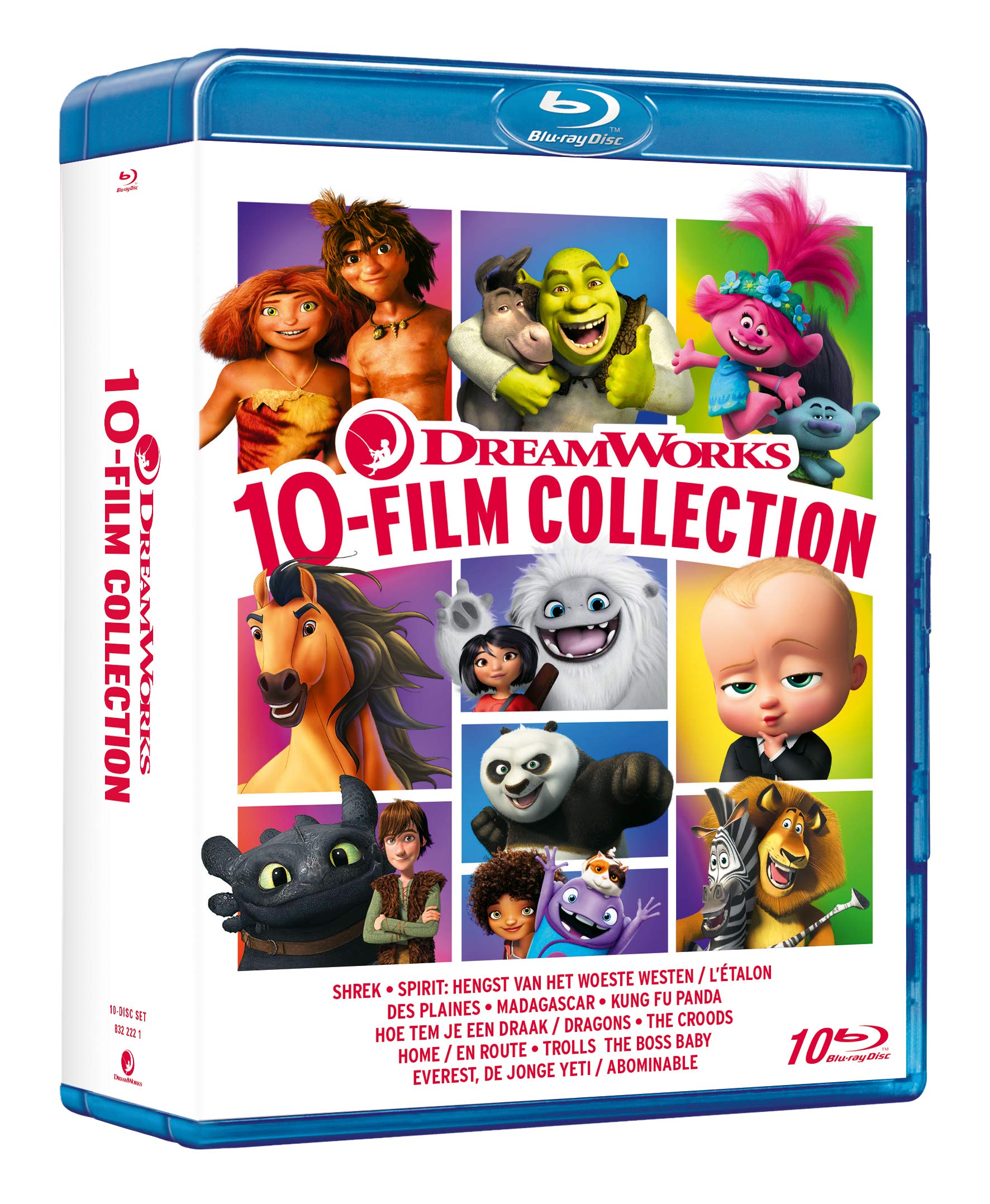 Dreamworks 10 Movie Collection ( Box 10 Br) (Spirit,Shrek,Baby Boss,Trools )