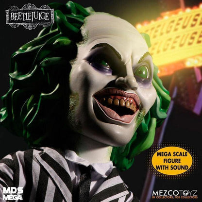 Mezco - Figurne Beetlejuice - Beetlejuice Talking 38cm - 0696198904031, Multi-Colored, Standard