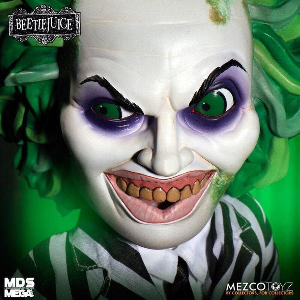 Mezco - Figurne Beetlejuice - Beetlejuice Talking 38cm - 0696198904031, Multi-Colored, Standard