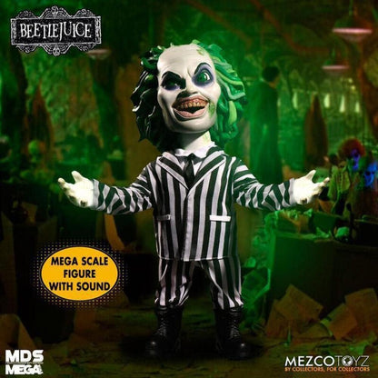 Mezco - Figurne Beetlejuice - Beetlejuice Talking 38cm - 0696198904031, Multi-Colored, Standard