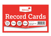Silvine 5x3 White Record Cards - Plain, 100 Cards Per Pack. Ref 753 (127 x 76mm