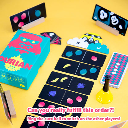 Oink Games "Durian • Speedy Strategy Board Games For 2-7 Players • Practise Your Bidding & Bluffing • Best Family Games For 7 Year Olds +