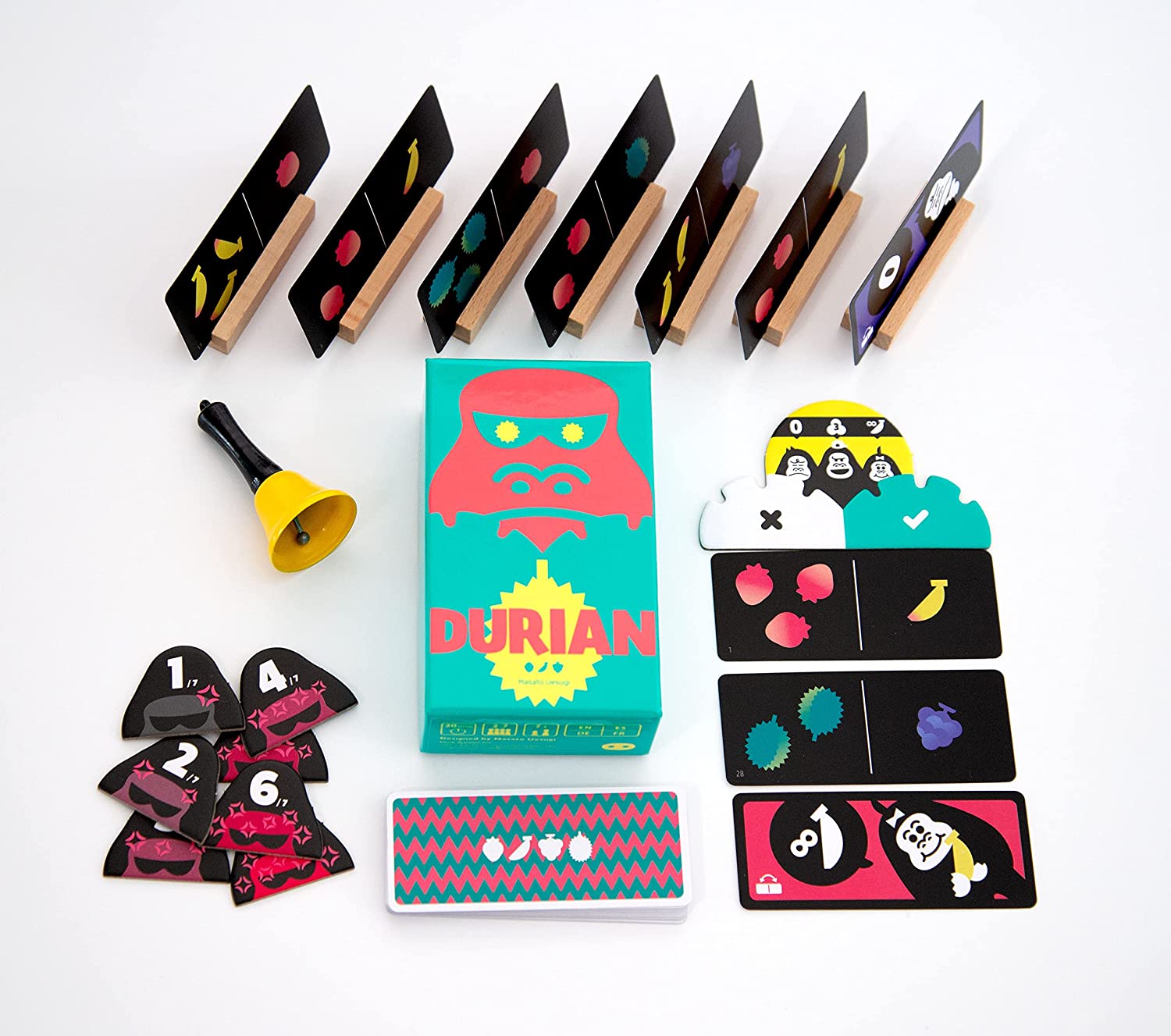 Oink Games "Durian • Speedy Strategy Board Games For 2-7 Players • Practise Your Bidding & Bluffing • Best Family Games For 7 Year Olds +