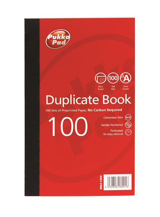 Pukka Pads 6901-FRM Value 216x130mm Plain Ruled Duplicate Book (Pack of 5
