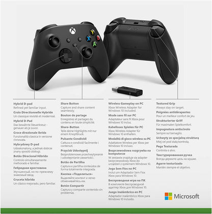 Microsoft Xbox Wireless Controller + Wireless Adapter for Windows (Xbox Series X/