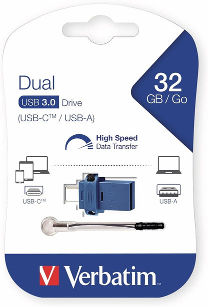 Verbatim 49966 32 GB Dual USB-C/USB 3.0 Drive