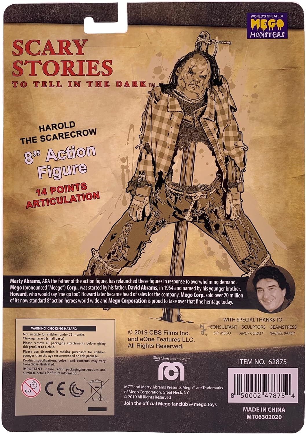 MEGO - Mego Horror Scary Stories Harold Scarecrow 8 Action Figure