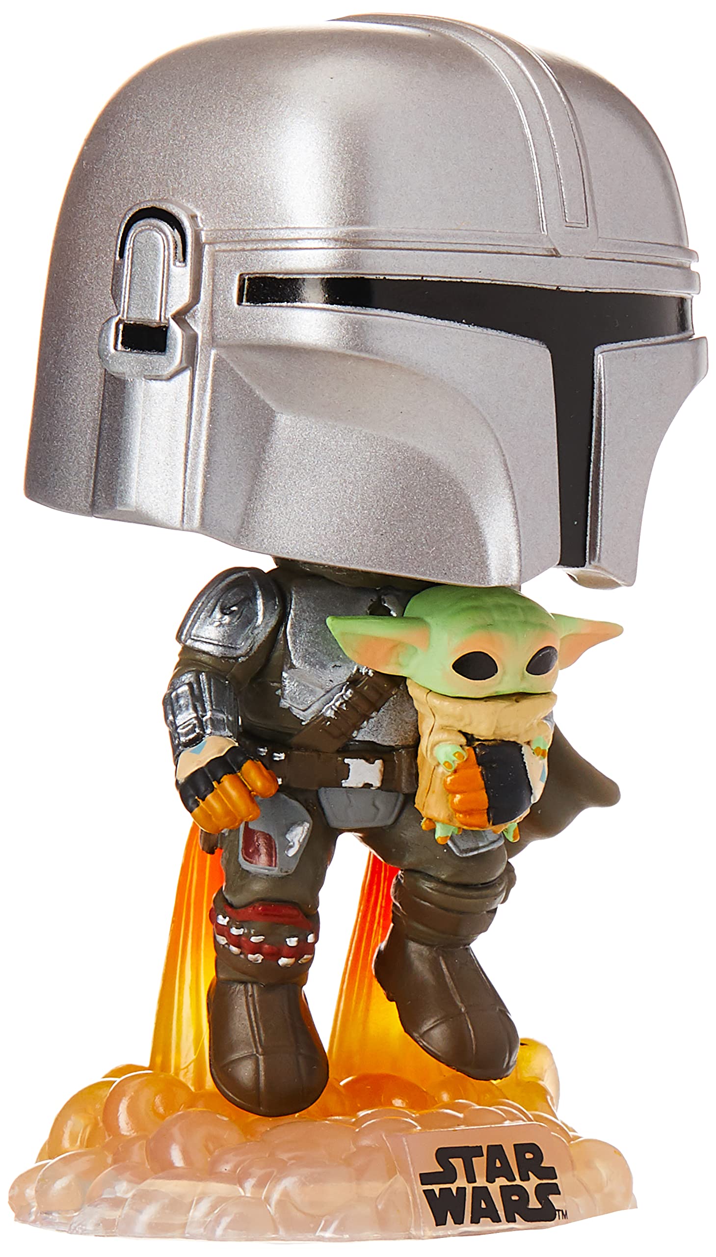 Funko POP Star Wars: The Mandalorian-Mando Flying w/Jet Pack Figura da Collezione, Multicolore, 50959 & Pop Marvel: 80th-First Appearance Spider-Man Collectible Toy, 46952, Multicolour