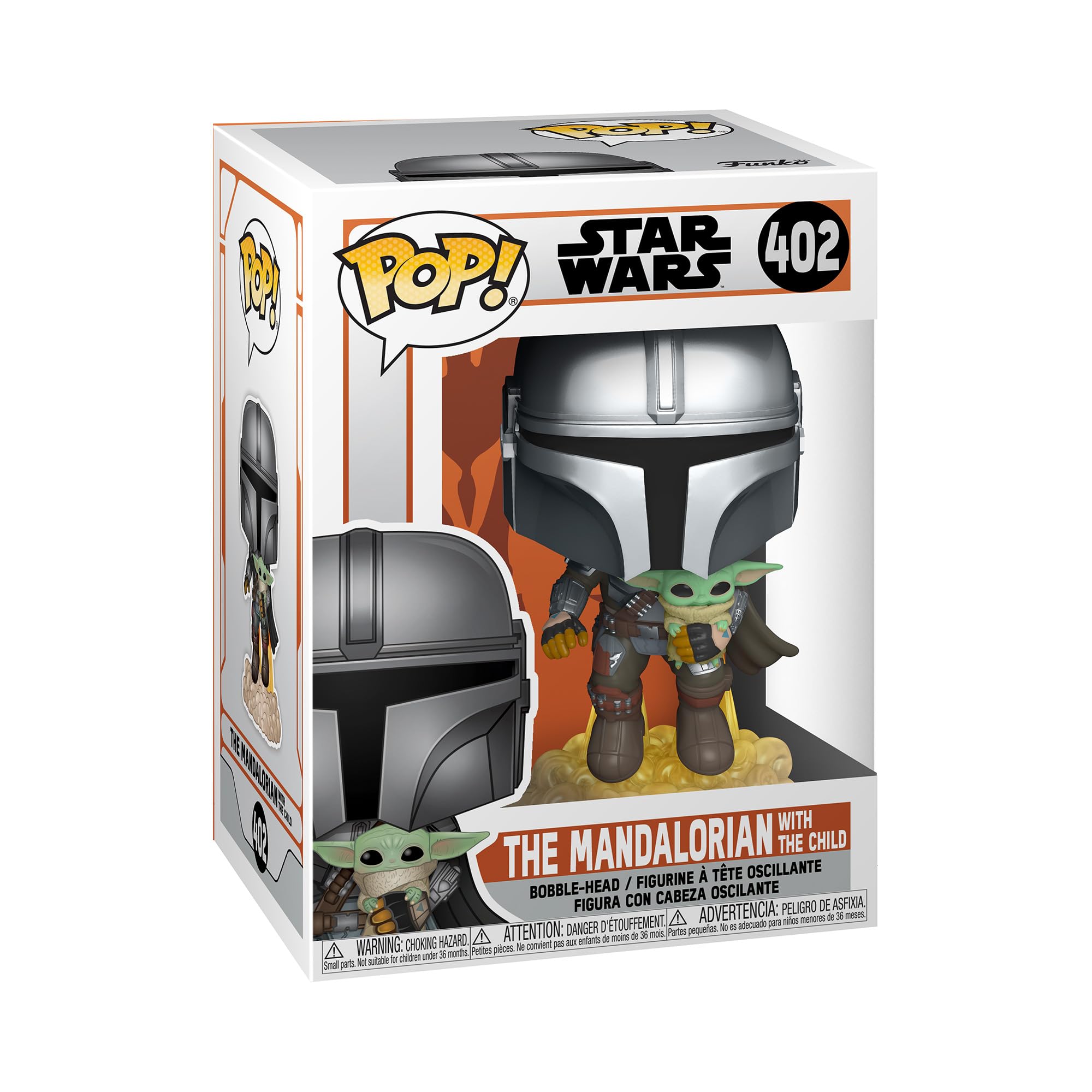 Funko POP Star Wars: The Mandalorian-Mando Flying w/Jet Pack Figura da Collezione, Multicolore, 50959 & Pop Marvel: 80th-First Appearance Spider-Man Collectible Toy, 46952, Multicolour
