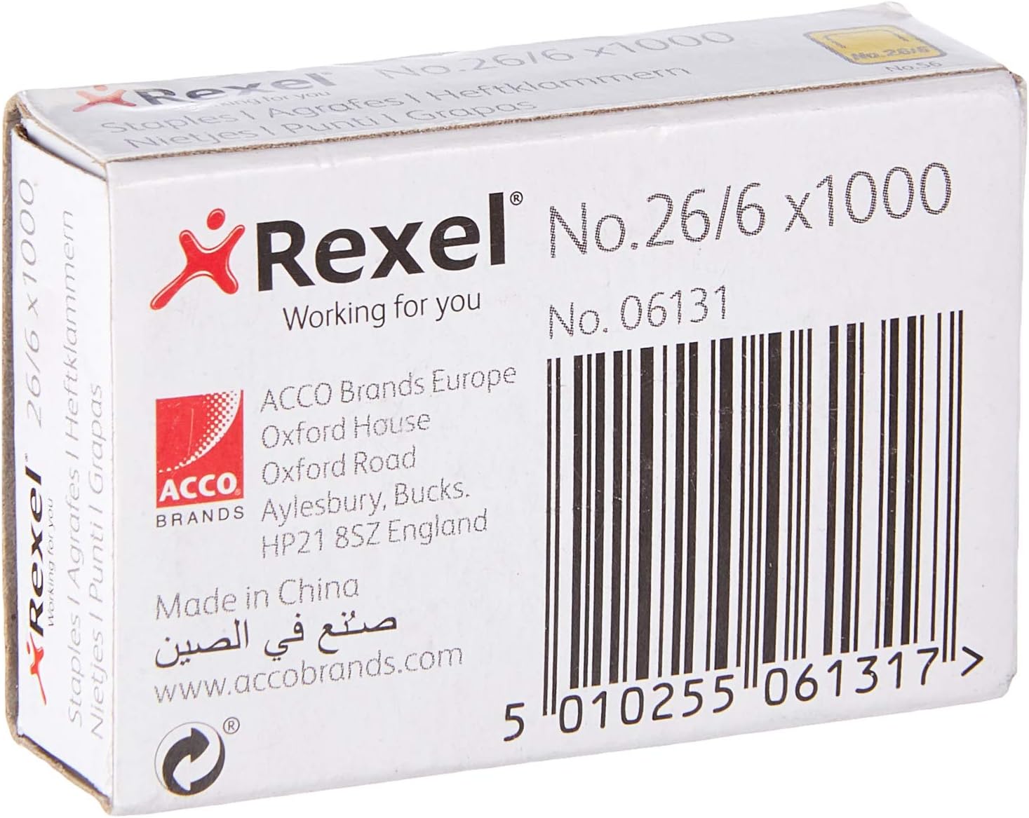 Rexel Optima 40 Low Force Stapler, 40 Sheet Capacity, Flat Clinch Stapling, 26/6 Staples Included, Silver/Black & No.56 26/6 mm Standard Staples, for Stapling up to 20 Sheets, Box of 1000