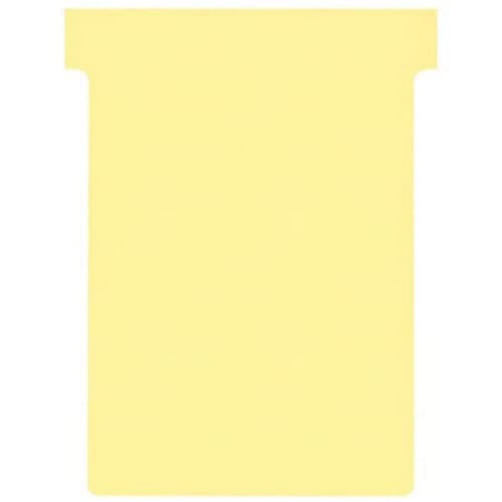 Nobo T-Cards Tab Top 15mm W92x Bottom W80x Full H120mm Size 3 Yellow Ref 32938915