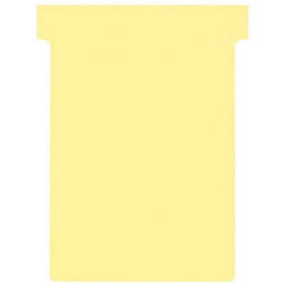 Nobo T-Cards Tab Top 15mm W92x Bottom W80x Full H120mm Size 3 Yellow Ref 32938915
