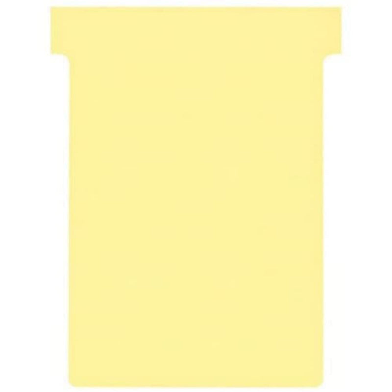 Nobo T-Cards Tab Top 15mm W92x Bottom W80x Full H120mm Size 3 Yellow Ref 32938915