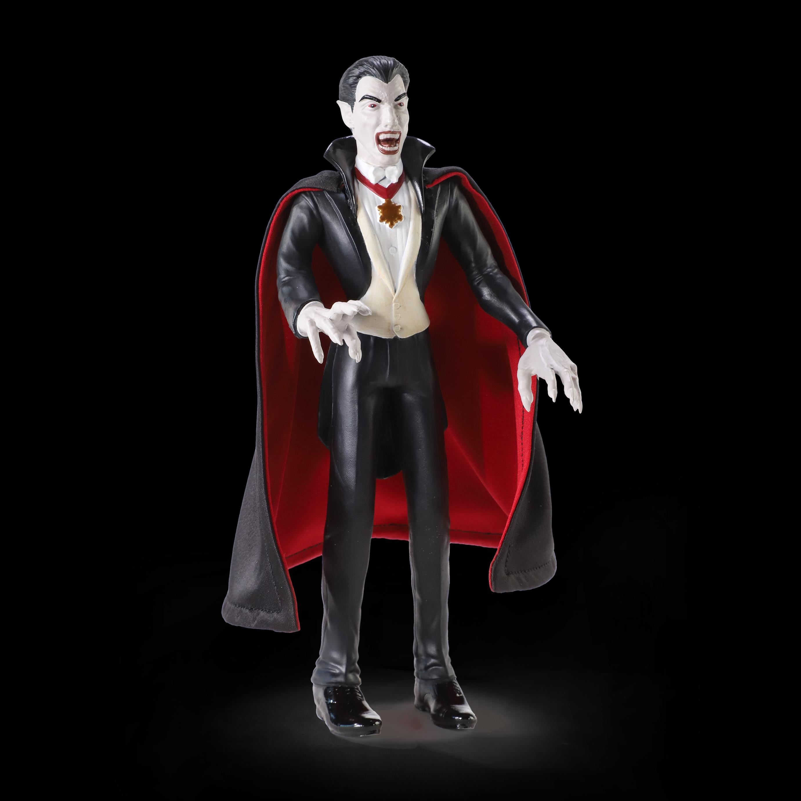 BendyFigs The Noble Collection Universal Monsters Dracula - 7.5in (19cm) Noble Toys Bendable Figure Posable Collectible Doll Figures With Stand
