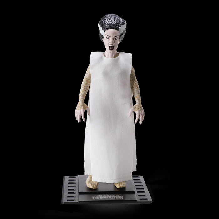 The Noble Collection BendyFigs Bride Of Frankenstein Officially Licensed 19cm Bendable Toy Posable Collectable Doll Figures With Stand - For Kids & Adults,White