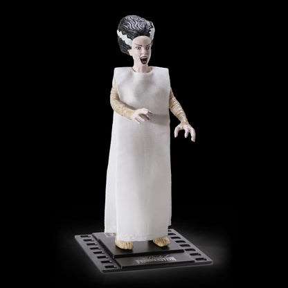 The Noble Collection BendyFigs Bride Of Frankenstein Officially Licensed 19cm Bendable Toy Posable Collectable Doll Figures With Stand - For Kids & Adults,White