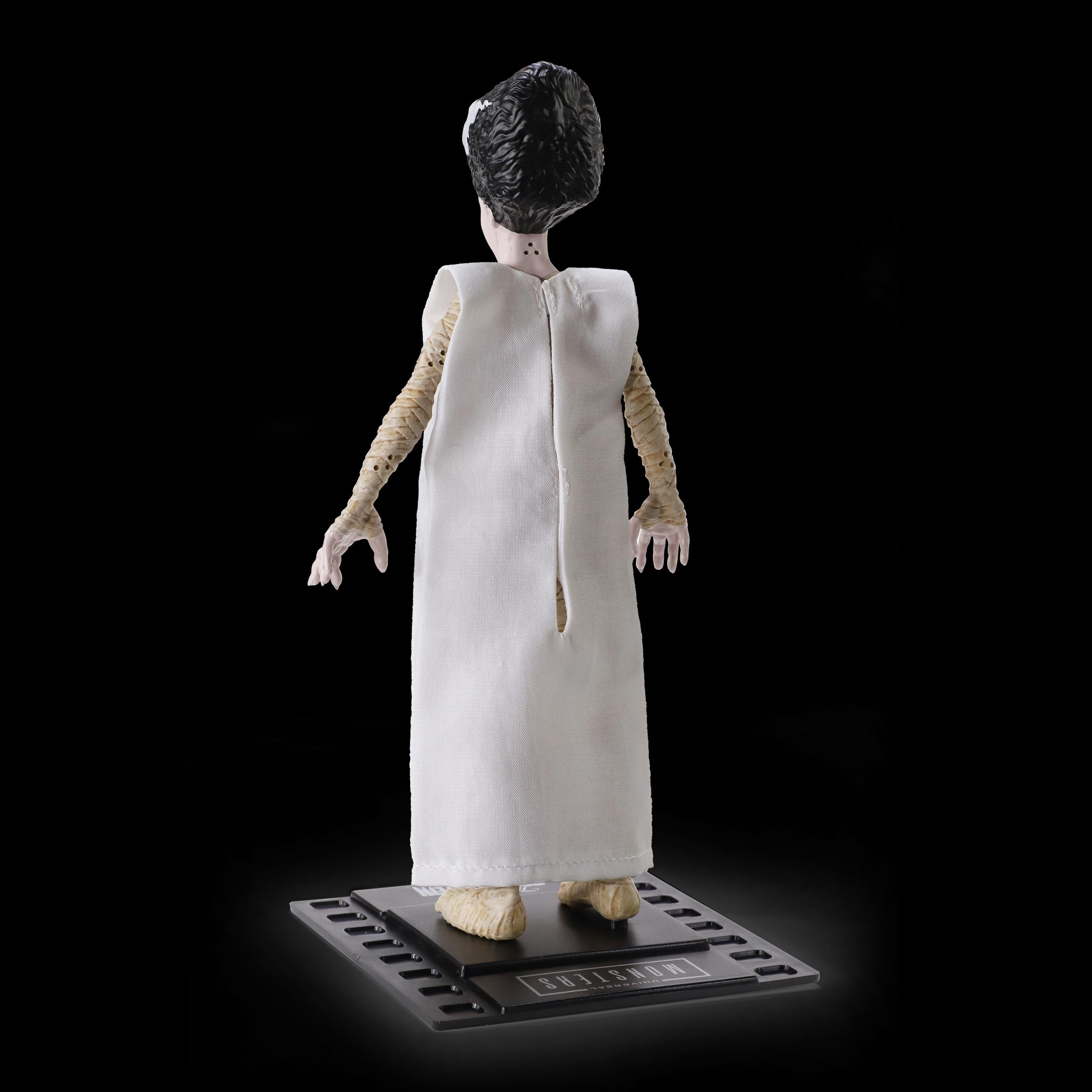 The Noble Collection BendyFigs Bride Of Frankenstein Officially Licensed 19cm Bendable Toy Posable Collectable Doll Figures With Stand - For Kids & Adults,White