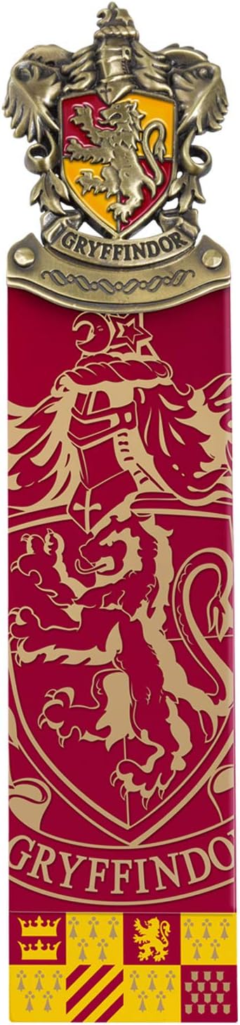 The Noble Collection Harry Potter Gryffindor Crest Bookmark - 10in (25cm) Hand-Enamelled Hogwarts Bookmark - Harry Potter Film Set Movie Props Gifts