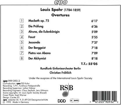 Overtures (Frohlich, Rundfunk Sinfonieorchester Berlin)