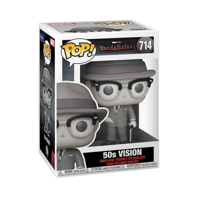 Funko Pop! Marvel: WandaVision - Vision 50s - Schwarz & Weiß - 1/6 Quote Für Seltene Chase-Variantease - Vinyl-Sammelfigur - Geschenkidee - Offizielle Handelswaren - TV Fans - Modellfigur Für Sammler