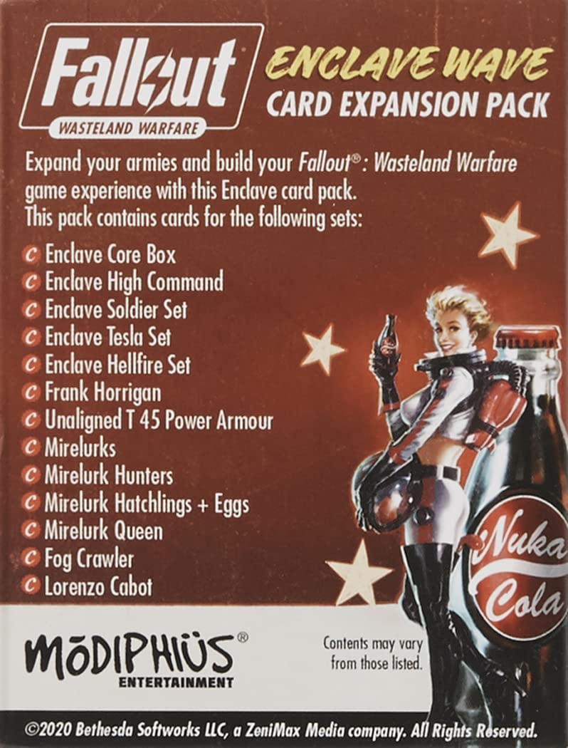 Fallout: Wasteland Warfare - Accessories: Enclave Wave Card Expansion Pack