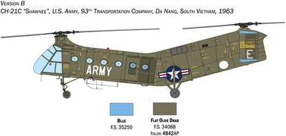 Italeri 2774S 1:48 H-21C Flying Banana Gunship, Faithful Replica, Model Making, Crafts, Hobbies, Gluing, Plastic kit, Assembly