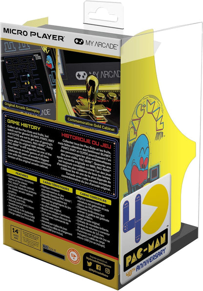 6.75" COLLECTIBLE RETRO PAC-MAN 40TH ANNIVERSARY MICRO PLAYER (PREMIUM EDITION