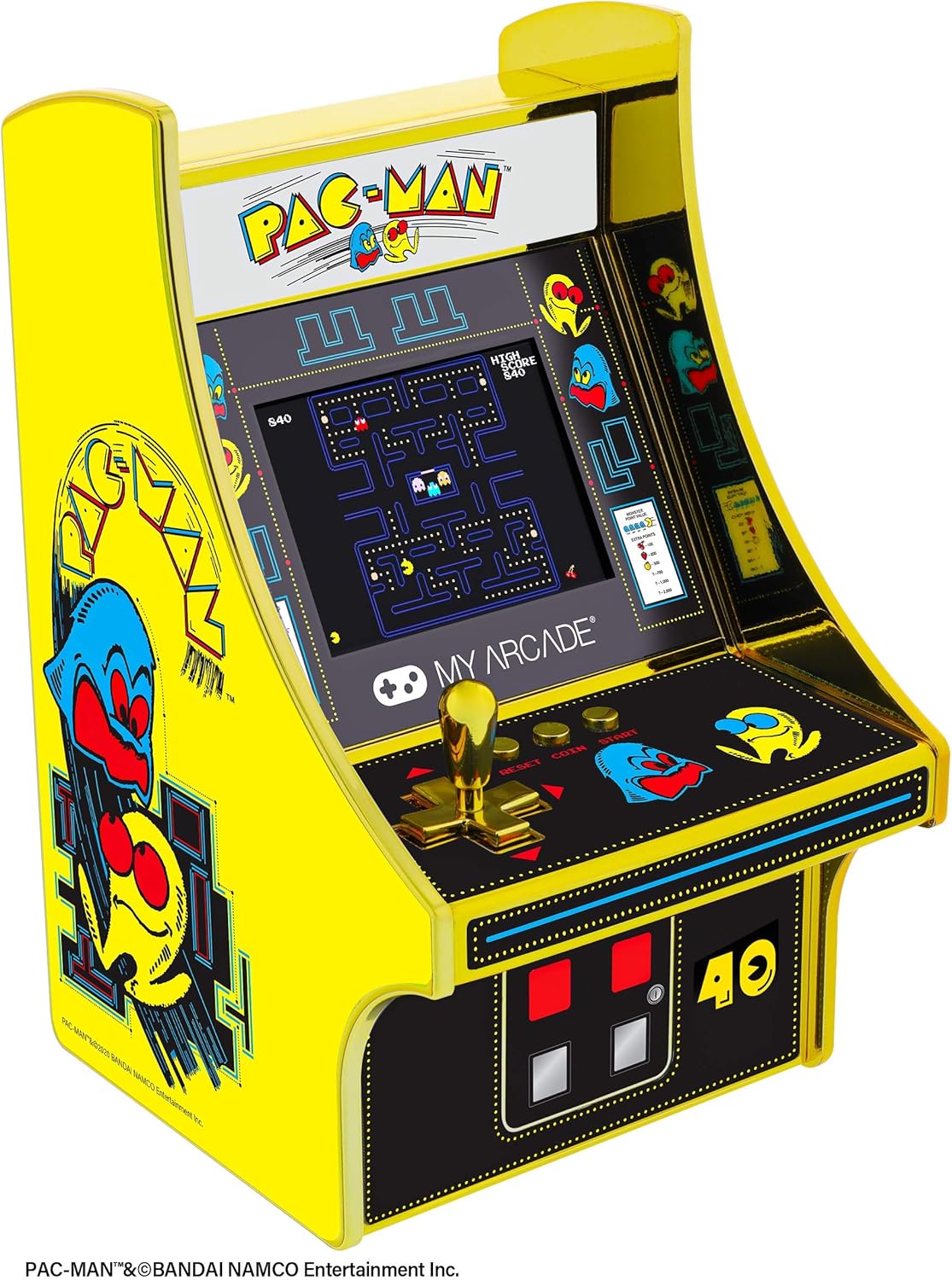 6.75" COLLECTIBLE RETRO PAC-MAN 40TH ANNIVERSARY MICRO PLAYER (PREMIUM EDITION