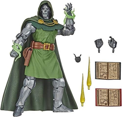 Marvel Vintage 6-Inch-Scale Dr. Doom Fantastic 4 Action Figure Toy, 10 Accessories, For Kids Ages 4 And Up, Green, Purple
