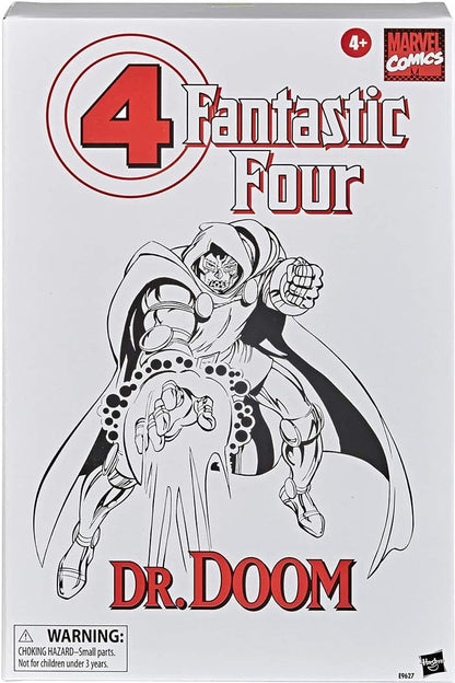 Marvel Vintage 6-Inch-Scale Dr. Doom Fantastic 4 Action Figure Toy, 10 Accessories, For Kids Ages 4 And Up, Green, Purple