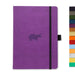 Dingbats - Wildlife Lined Medium Notebook, Purple Hippo, A5 - Hardcover - Cream 100gsm Ink-Proof Paper - Includes Pocket, Elastic Closure & Bookmark