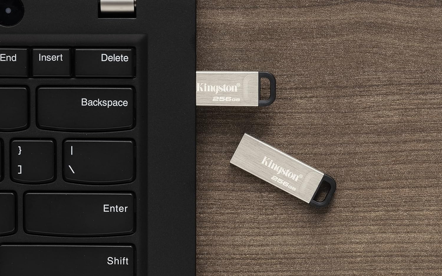 Kingston DataTraveler Kyson USB 3.2 Gen 1 Flash Drive 128GB - Stylish Capless Metal Case