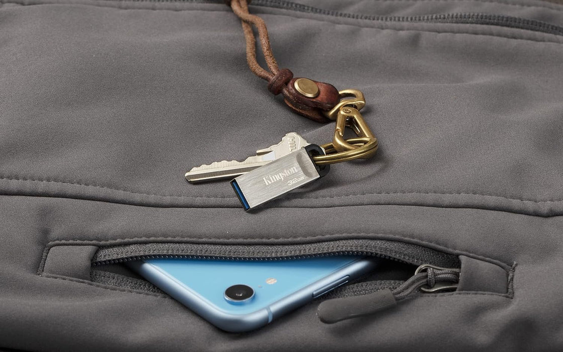 Kingston DataTraveler Kyson USB 3.2 Flash Drive 64GB - Gen 1 with Stylish Capless Metal Case