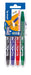 Pilot Frixion 2260SG4E - Bolígrafo roller (0,7 mm, 4 unidades), color negro, azul, rojo y verde