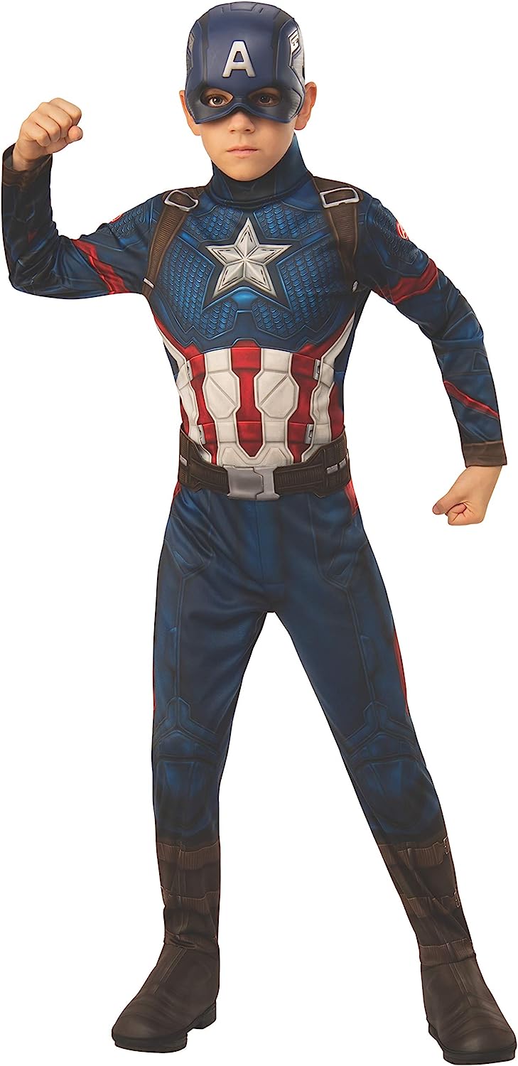 Rubie's Offizielles Marvel Avengers Endgame Captian America klassisches Kinderkostüm, Superhelden-Kostüm für Kinder