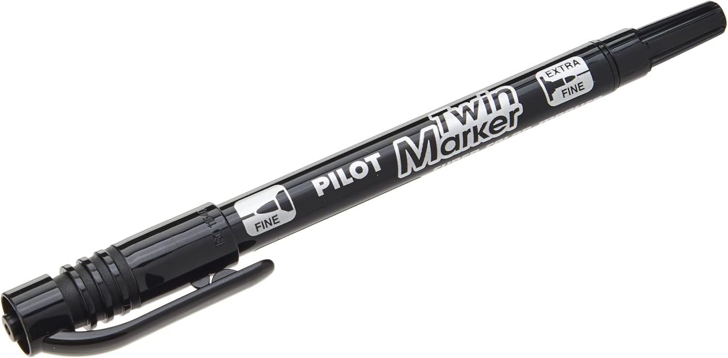 Pilot Begreen Reciclado Twin Tip Marcador permanente 0,8/2,0 mm Sugerencia - Negro, Caja de 10