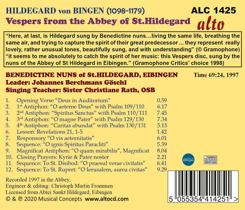 Hildegard Von Bingen Vespers From Her Abbey