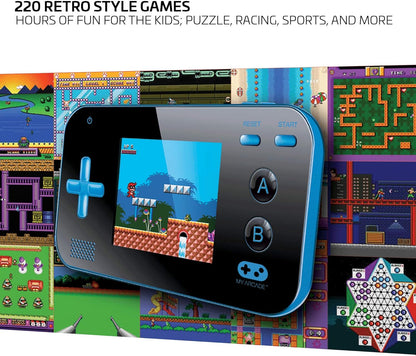 My Arcade DGUN-2888 Gamer V draagbare 8-bits machine bevat 200 ingebouwde games, blauw