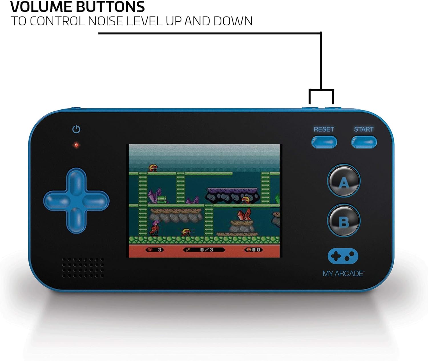 My Arcade DGUN-2888 Gamer V draagbare 8-bits machine bevat 200 ingebouwde games, blauw