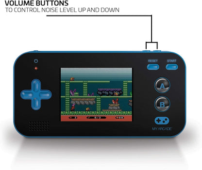 My Arcade DGUN-2888 Gamer V draagbare 8-bits machine bevat 200 ingebouwde games, blauw