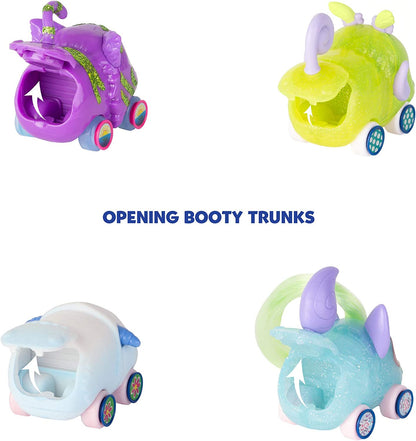 Tomy Ritzy Rollerz – Set mit 4 bunten Figuren 46880, kleine Autos zum Selbermachen, inklusive 28 Charms zum Sammeln, Mini-Universum für Mädchen von 4 bis 8 Jahren