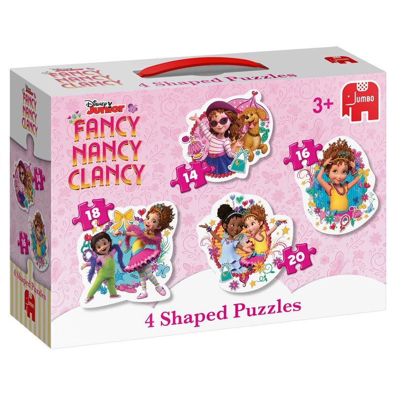 Jumbo 19761 Disney Fancy Nancy-4 in 1 Shaped Puzzles