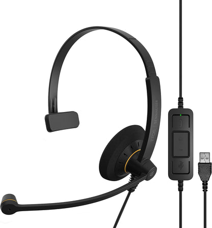 EPOS I SENNHEISER IMPACT SC 30 USB ML - Headset - on-ear - wired - USB - black with orange colour highlights