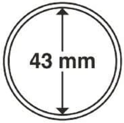 coin capsules inner diameter 43 mm