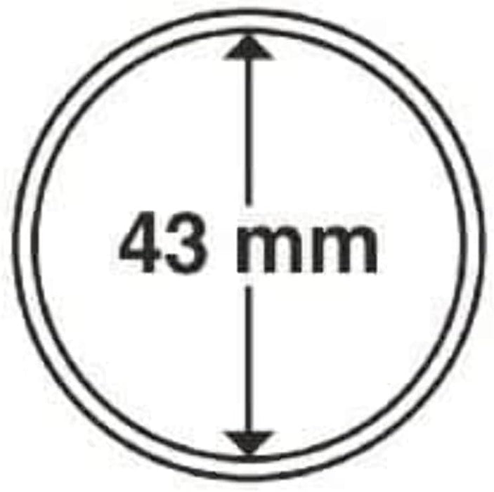 coin capsules inner diameter 43 mm