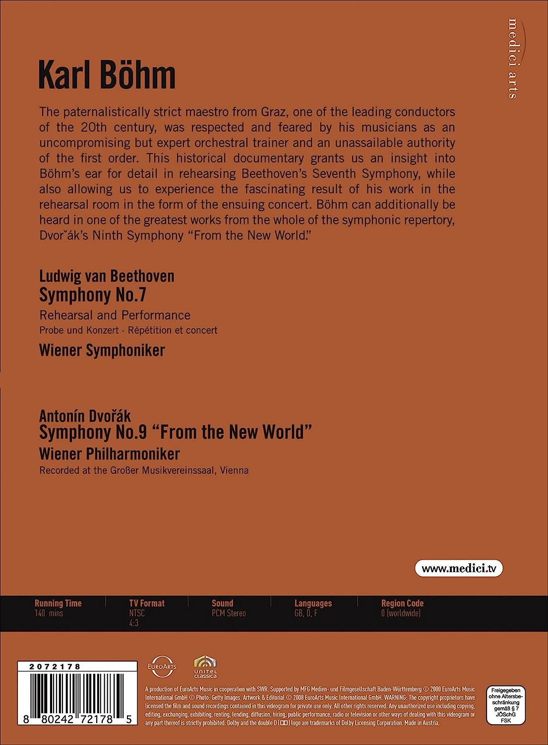 Karl Bohm in Rehearsal and Performance: Beethoven/Dvorak (REGION 0) (NTSC)