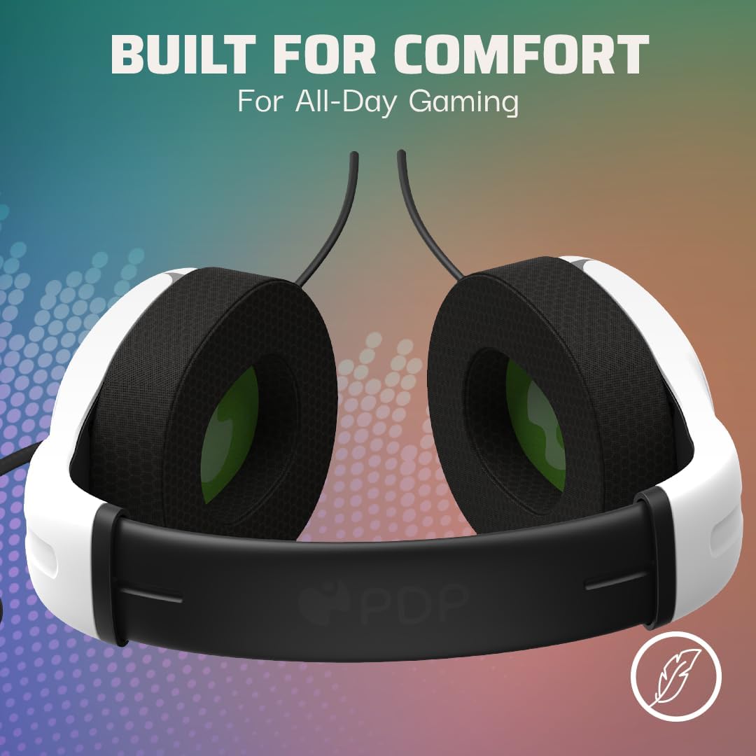 PDP Headset LVL40 Stereo Xbox - series XIS White + PDP Controller Wired for Xbox Series X│S, Ghost White