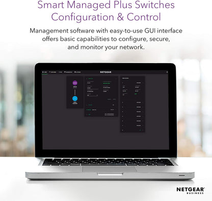NETGEAR 5 Port Gigabit Ethernet Smart Managed Plus PoE Switch (GS305EP) - with 4 x PoE+ @ 63 W, Desktop/Wall mount