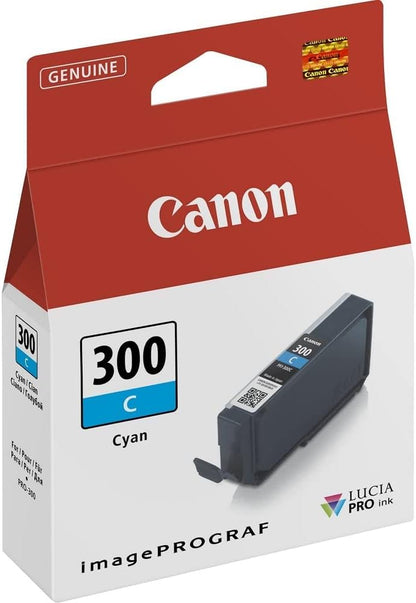 Canon Tintenpatrone PFI-300C - cyan 14,4 ml - Original für Tintenstrahldrucker