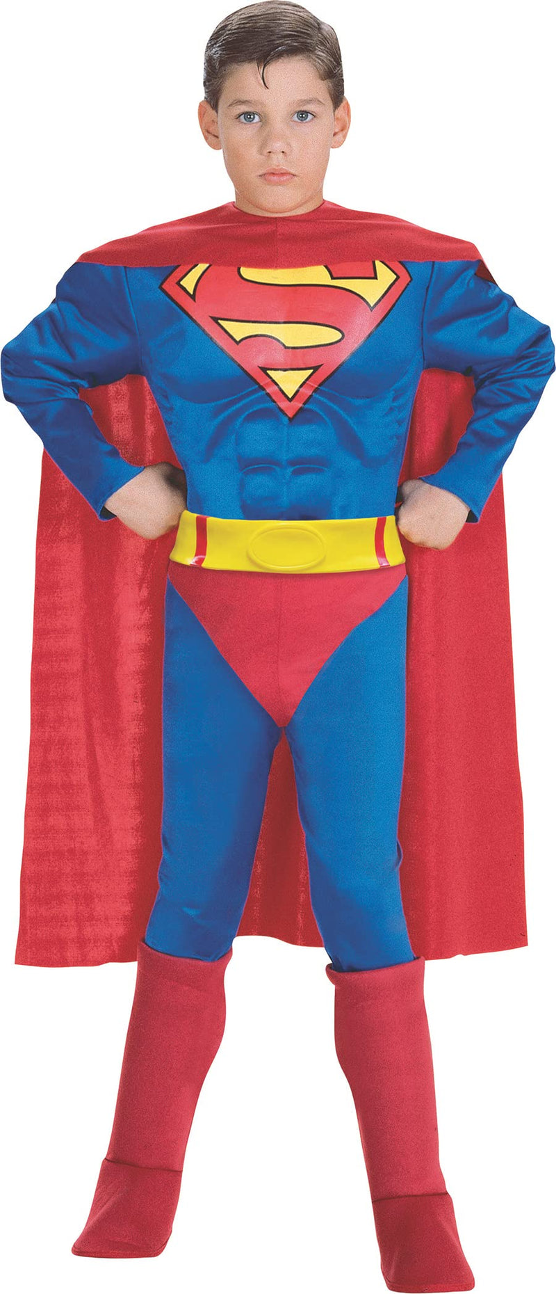 Rubie's Official DC Superman Muscle Chest Deluxe Boys Costume, Childs Fancy Dress Super Hero
